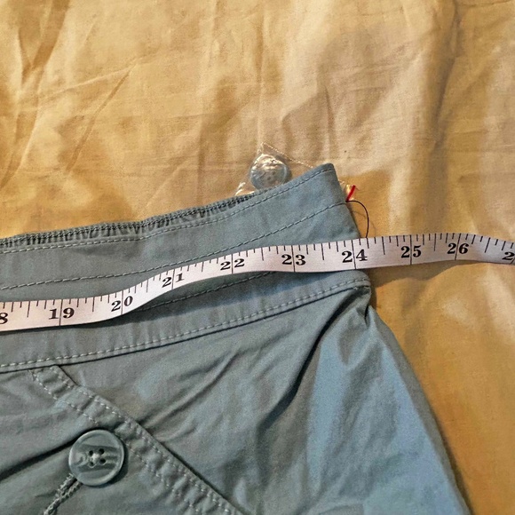 NEW PHOTOS! CAPRI, LIGHT TWILL, CAMEO BLUE, SIZE 28, COTTON/SPANDEX BLEND, FLY - Picture 6 of 16